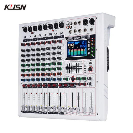 8 Channel 99 DSP Professional Audio Mixer Sound Mixing Console Soundcraft Sound Mixer with Bluetooth USB
