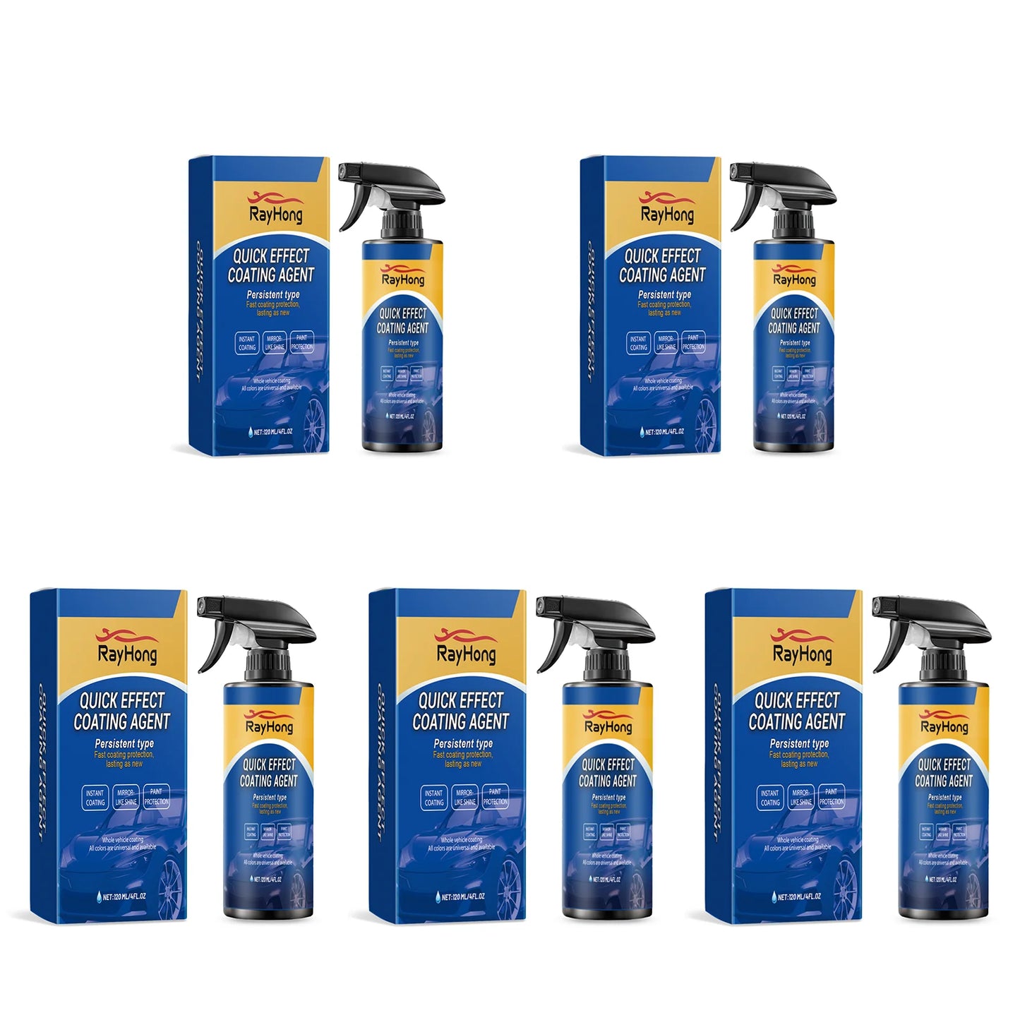 1-5PCS Car Nano Coating Spray Auto Quick-Dry Coating Hydrophobic Protection Polishing Maintenance Renewal Agent Accessories