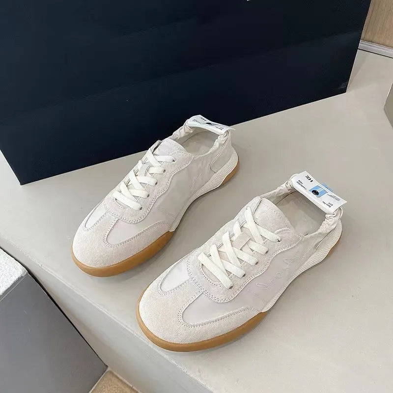German Training Shoes Tide Ballet Series spring autumn White Soft Sole Breathable Forrest Gump Shoes Women Sports Leisure Canvas