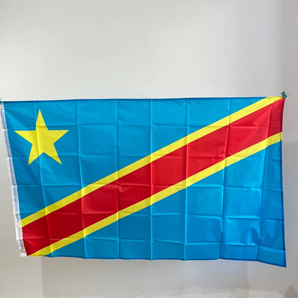 CZY Congo flag 90X150cm Congo Democratic Republic of the Congo flag Banner National flag Home Decoration flags