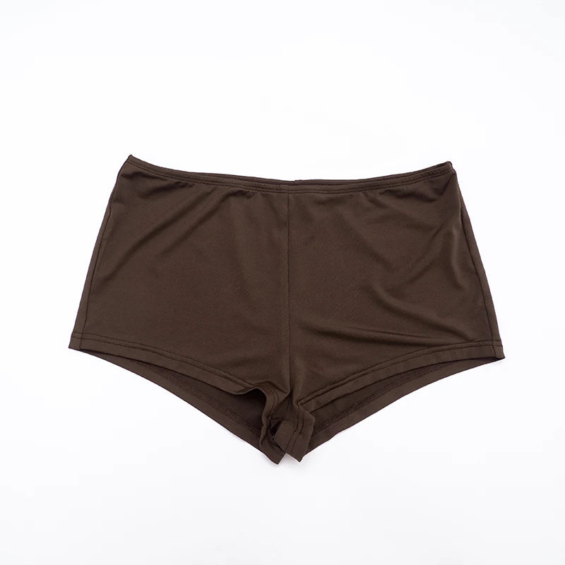 Sexy Casual 3 Piece Set Mesh Full Sleeve o-Neck Crop Tops+Shorts+Foot Cover Matching Autumn Trend Streetwear Outfits