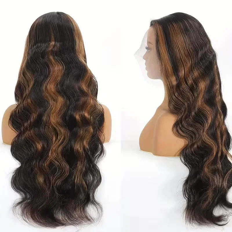 1B30 Highlight Body Wave Human Hair Wig 13x6 13x4 Hd Lace Front Wig Loose Body Wave PrePlucked Pre Cut Lace 4x4 5x5 Glueless Wig