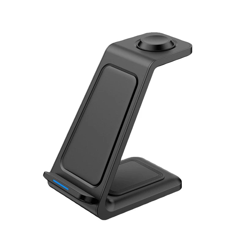 3 In 1 Magnetic Wireless Charger Stand For iPhone 16 15 14 13 Pro Max Apple Watch 9 8 AirPods Fast Charging For Samsung Xiaomi