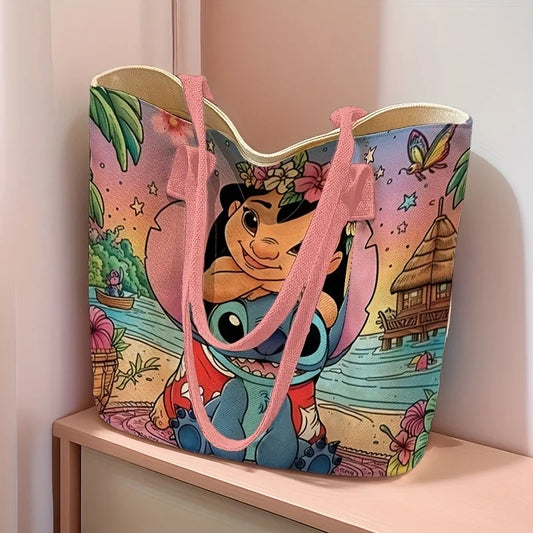 New Creative Cartoon Design Shoulder Bag Cute Stitch Shoulder Bag Large Outdoor Leisure Fashion Bag Ladies Handbag