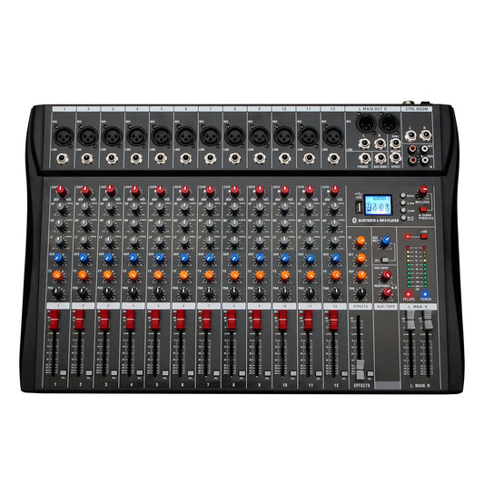 12 Channel Mixing Console With USB Function Suitable For Home DJ Recording Studio Stage Performance Mixer Audio