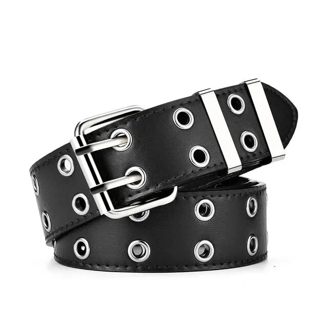 Fashion Alloy Women Belts Chain Luxury for Genuine Leather New Style Pin Buckle Jeans Decorative Ladies Retro Decorative Punk