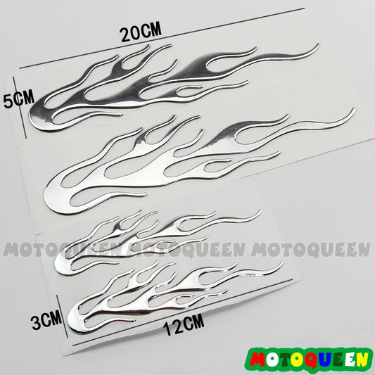 3D Flame Label Emblem Vintage Motorcycle Car Styling Gas Fuel Tank Pad Helmet Decoration Decals Stickers For Harley Motorbike