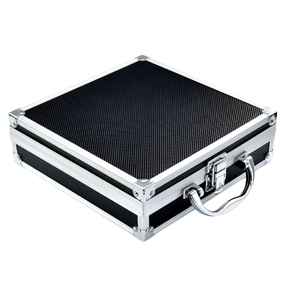 Shockproof Aluminum Alloy Tool Box Drop-Resistant Impact Resistant Portable Tool Case Protective Handheld Safety Briefcase