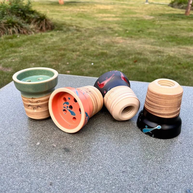 7 Holes Ceramic Tobacco Bowl for Shisha Hookah Chicha Cachimbas Nargile Smoking Accessories