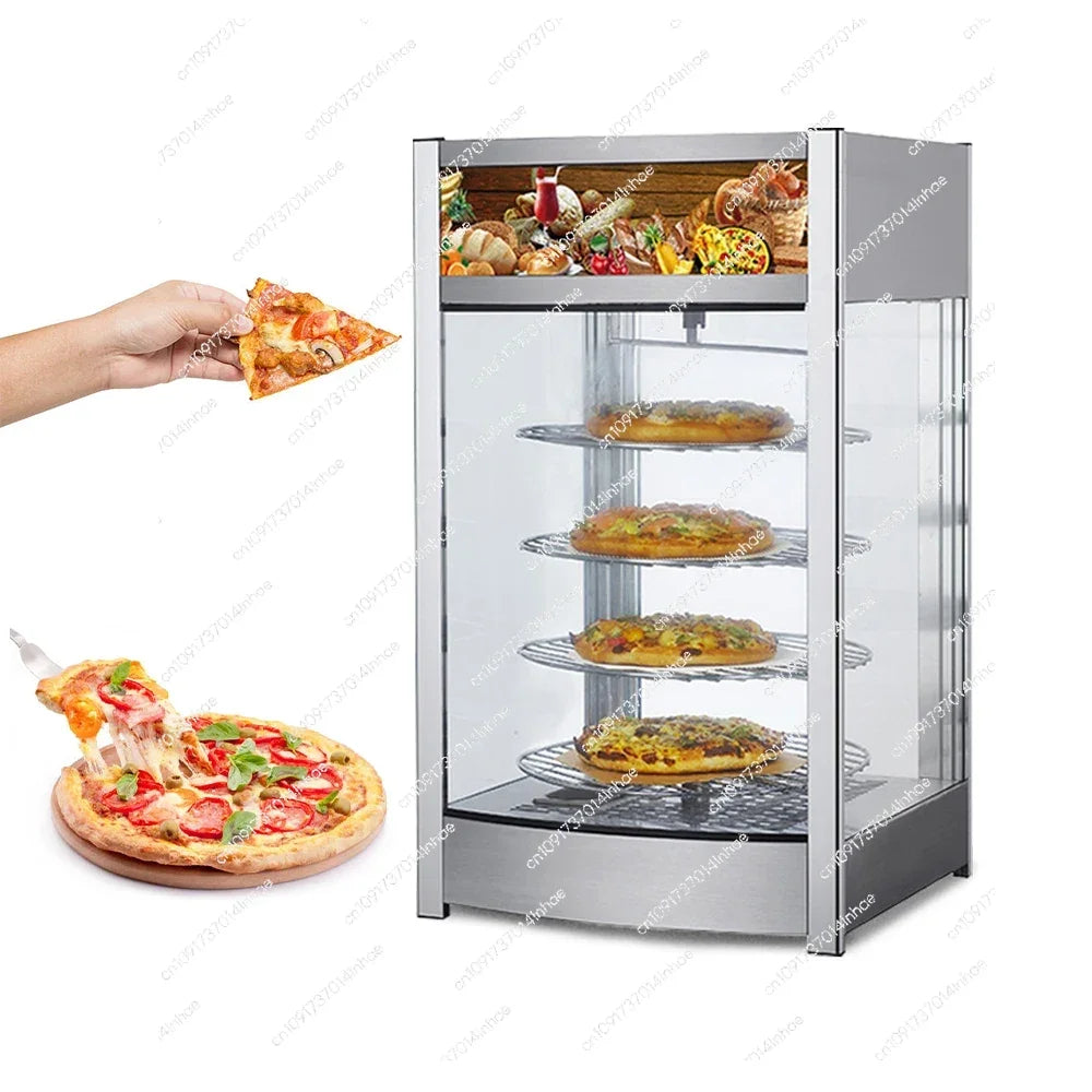 Hot Air Food Display Showcase Cabinet Pizza Warmer Commercial Restaurant Food Warmer Bread Pizza Cake Warming Display Case