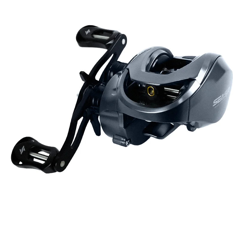 SEASIR Cast-X Baitcasting Reel 7.3:1 HS Gear Ratio Aluminum Double Spool Carbon Grip Metal BFS Micro Fresh Seawater Fishing Coil