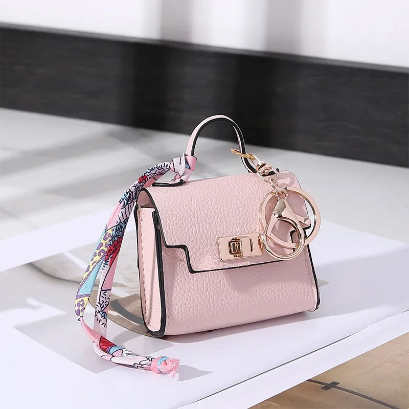 Mini Bag Pendant Small Keychain Case Bag Hanging Accessory Cute Earphone Storage Bag Pendant Keychain Bag Pendant Decoration