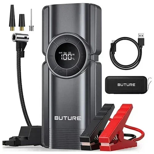 Car 3500A Portable 12V Jump Starter Power Bank 12V Auto Battery Charger Booster Starting Device with Air Compressor 4 in 1