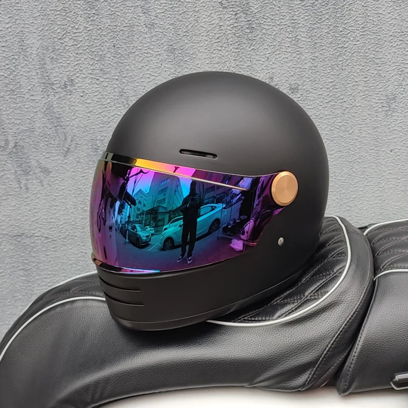 ORZ-806 Motorcycle helmet retro cruise motorcycle full helmet personalized lens ABS material