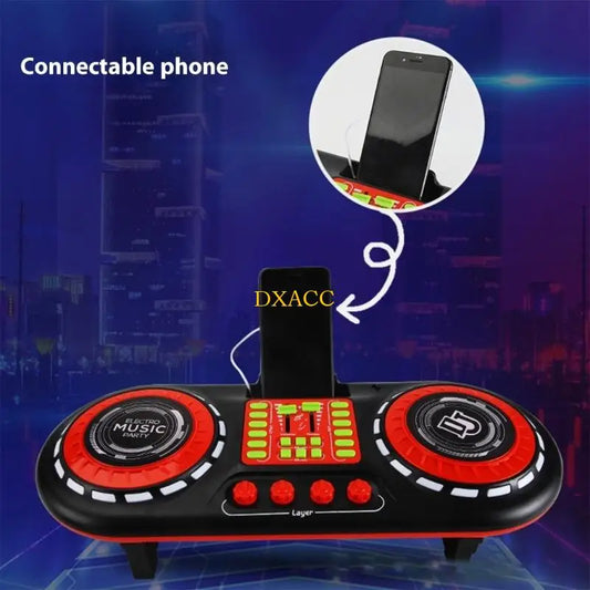 DXAC Kids DJ Mixer With Recording Feature Builtin Sound Effects For Music Creation