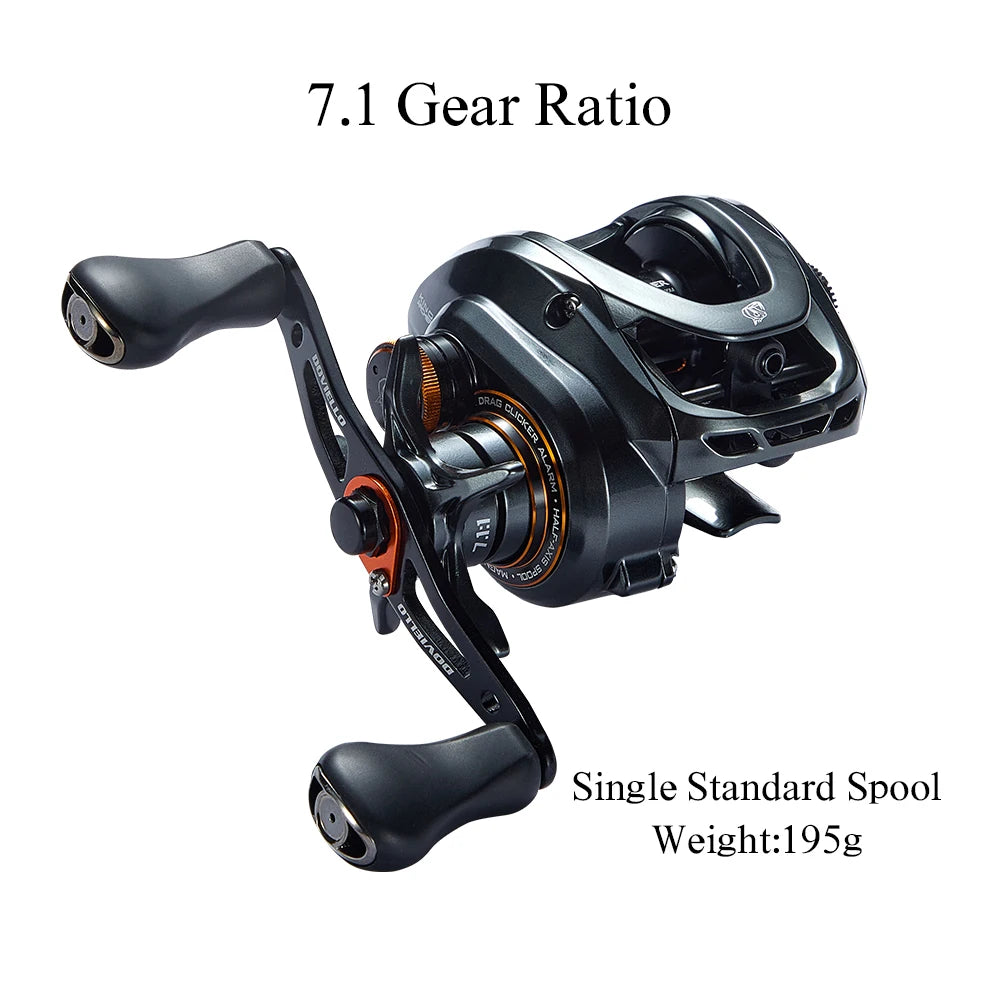 Soloking GKA200 Pro Baitcasting Reel Fishing Reels 9KG Drag Power 6+1 BB Drag Clicker Sound Baitcaster Reel 베이트 릴