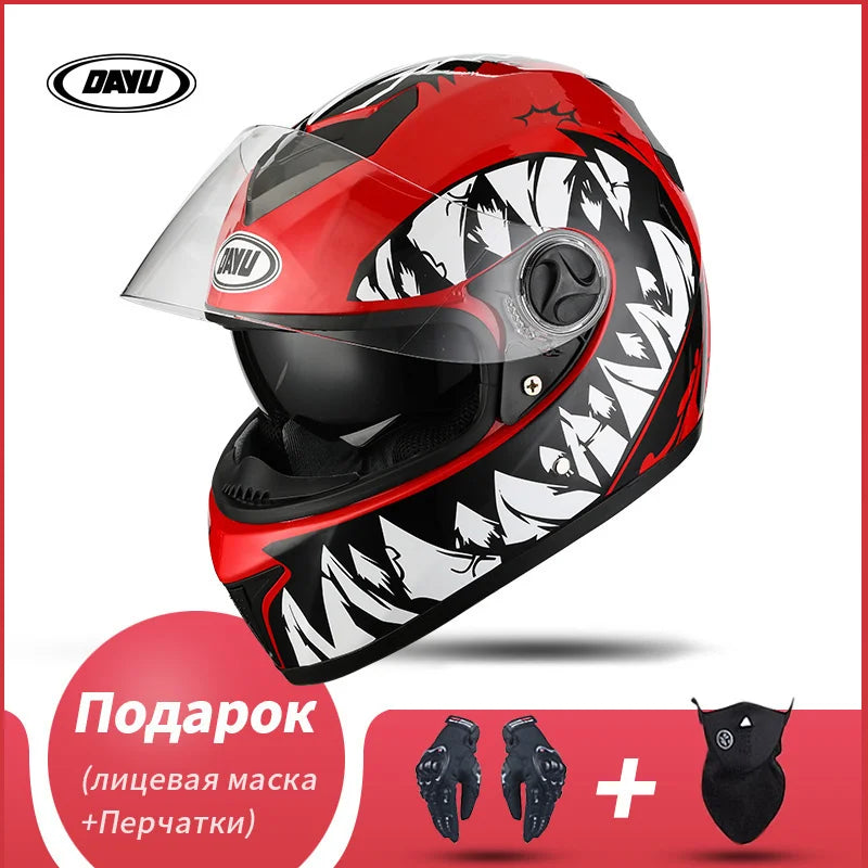 Motorbike Helmet For Adults Motocross Helmets Casco Motorbike Helmet Full Face Modular Dual Lens Double Visors