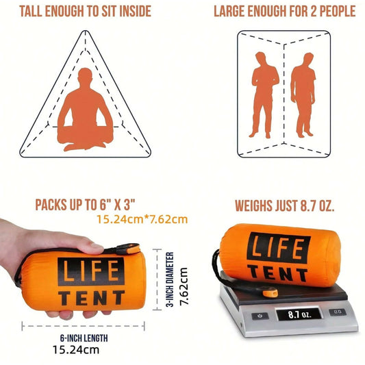 2 Person Emergency Tent Camping Travel Family Campaign House Tourist Tents Cool Gear Equipment Coat