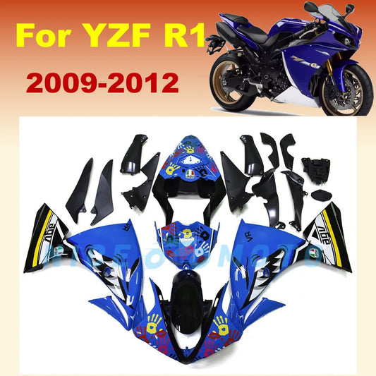 Blue Shark Fairing kit For YAMAHA YZF R1 2009 2010 2011 2012 Cowling YZF R1 09 10 11 12 Sportbike Rebuild Bodys set