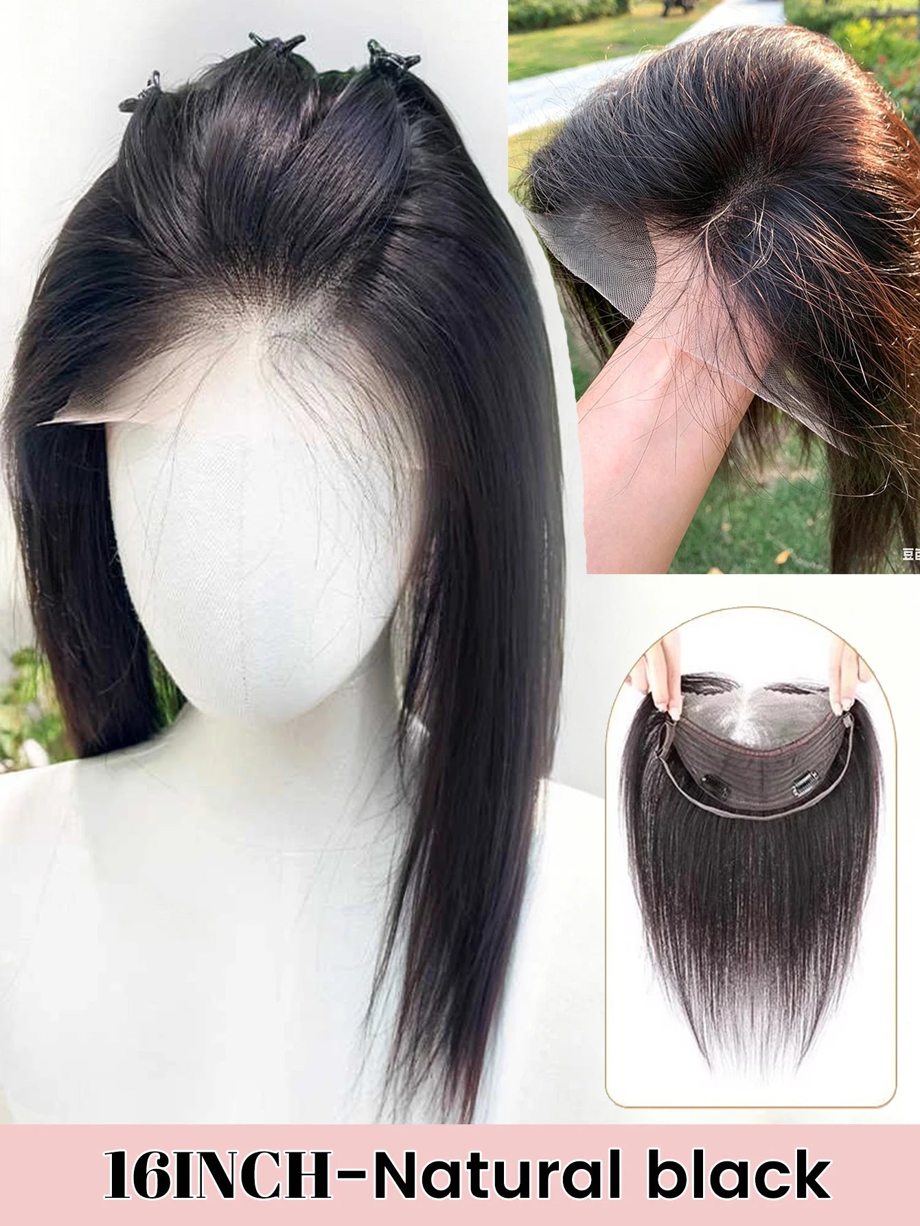 OLACARE Synthetic Black Natural Lace Front Wigs Brown Long Straight Lace Front Wig for Women Pre Plucked Natural Hairline