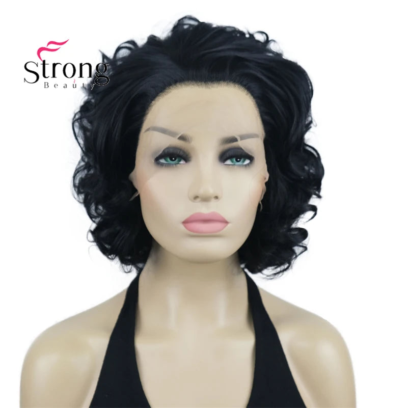 Short Curly Bob Wig Lace Front Wig Pink Synthetic Lace Front Wig For Women Natural Hairline Heat Resistant Synthetic Fiber