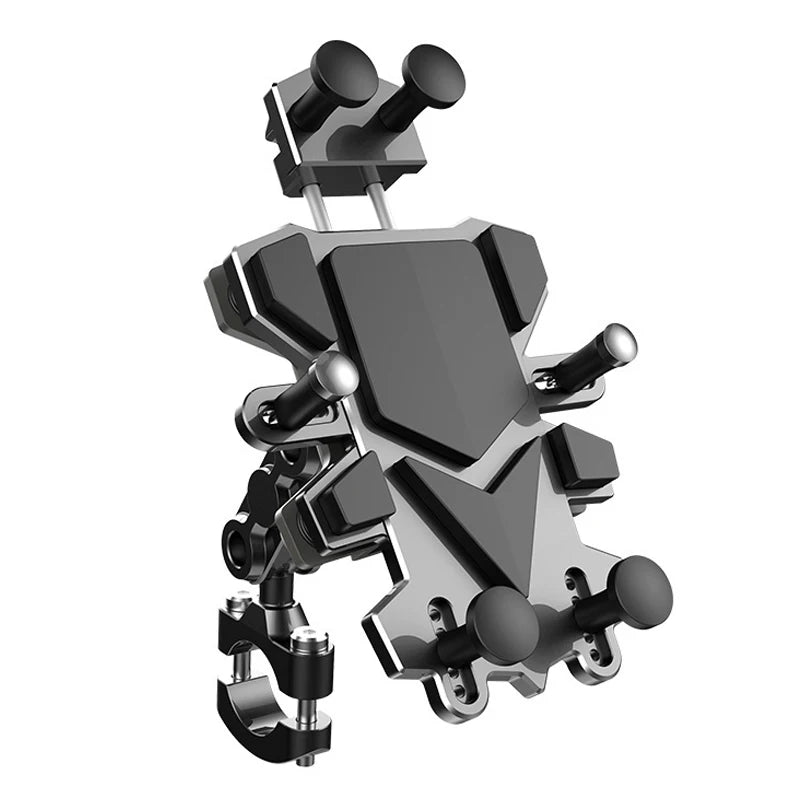 Alloy Shock-Absorbing Phone Holder for Motorcycle Bicycle Universal 360 Rotation Adjustment Mobile Phone Navigation Bracket