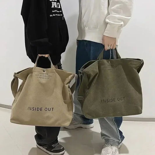 Women's Shoulder Bag 2023 Vintage Canvas Shopping Bags Students Book Bag Cotton Cloth Handbags Large Capacity for Girls Tote Bag