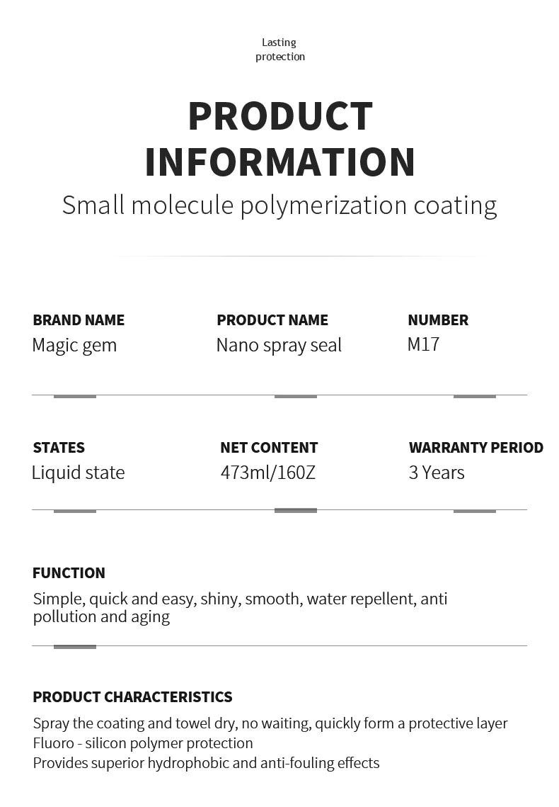 Magic Gem Car Ceramic Nano Coating Liquid For Toyota Crystal Hydrophobic Layer Polishing Paint Agent Car Polish Nanos Coatings