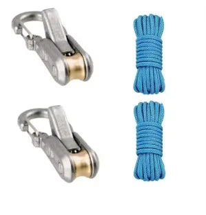 2-6 Set Rope Tying Tool and Tensioner with Roller Tensioner Retractable Buckle with Accessory Rope Suitable for Camping