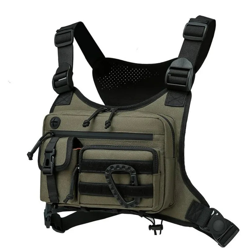 Tactical Chest Bag Men's Vest Edc Waterproof Anti-Theft Chest Pack Rig for Outdoor Cycling Bags Running Front Chest Pack