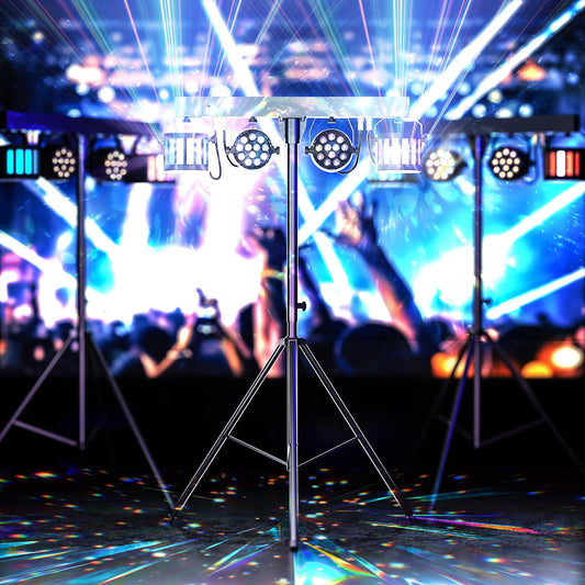 Yiflamefly 60W RGBW LED Par Lights With Bag&Bracket Combination Bracket Lights DMX Stage Light For Church Wedding Birthday Party