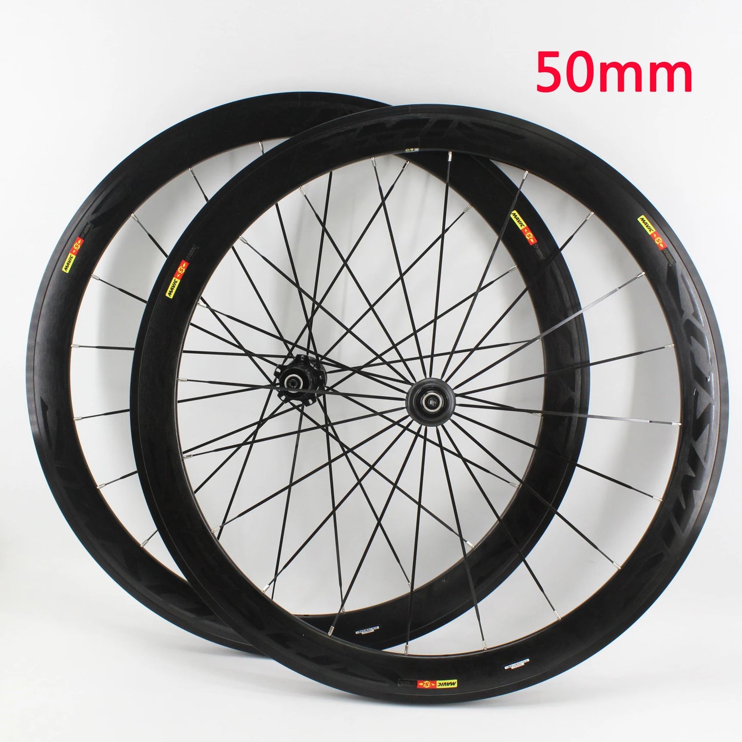 New White Black Gray 700C 50mm Road bike alloy bicycle wheelset clincher rims V Disc brake Thru Axle center lock hubs wheels