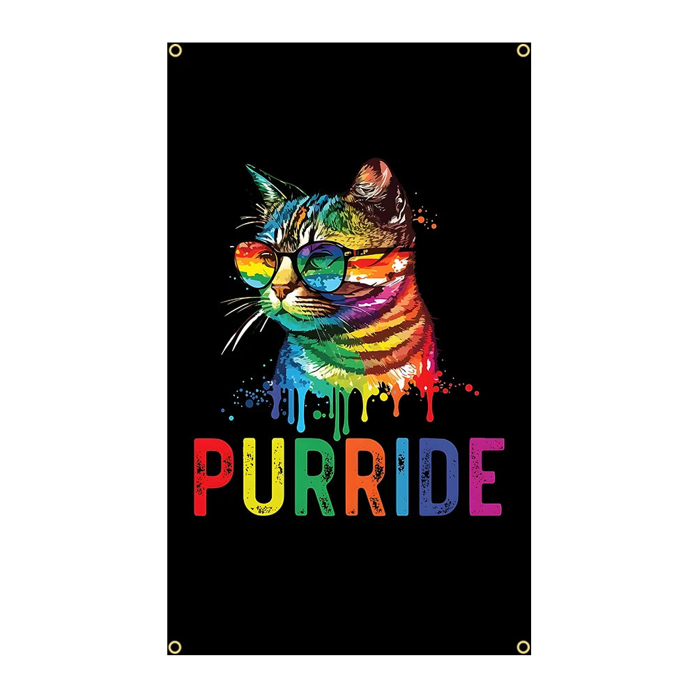 LGBTQ Rainbow GAY Bisexual Pride Flags Polyester Digital Printing Banner for Bedroom Wall Art Out Door Tapestry Decoration