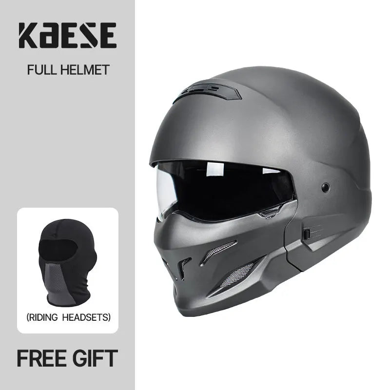 DOT Certified Scorpion Helmet Combination Helmet Motorcycle Retro Helmet Unisex Motorcycle Multi-Purpose Half Helmet Four Season