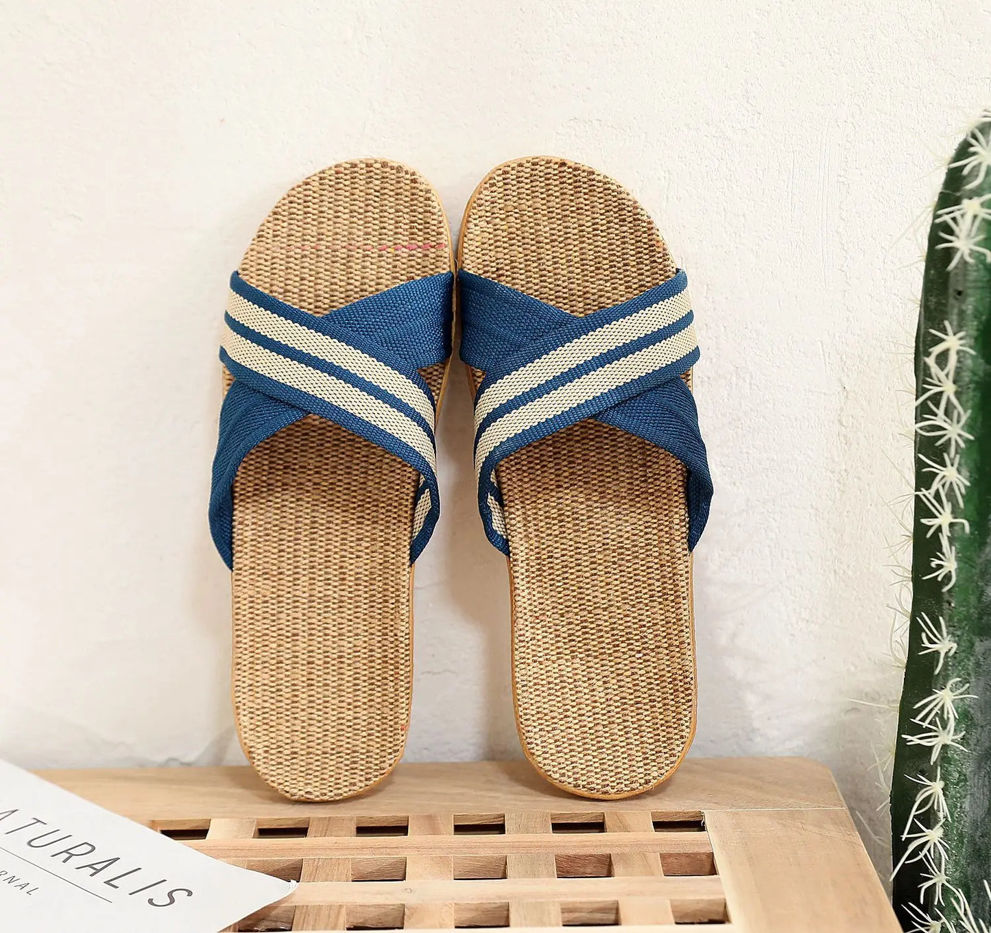 Summer Women's Slippers Home Flats Hemp Luxury Designer Woman Shoes Casual Indoor Slides Couple 2026 Soft Lightweight Large Size