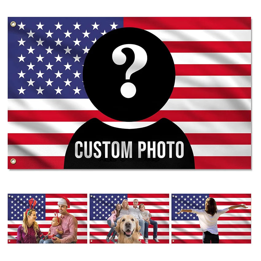 Custom Pink America Flag 3x5 Ft Personalized Banners with Photo Custom Funny Tapestry Poster For Indoor Outdoor Decor Gift Room