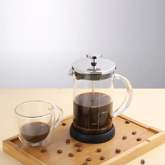 Glass French Press for Coffee Teapot for Tea with Infuser Kettle Filter Kitchen Accessories Cafe Maker Drop Ship