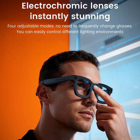 AI Smart Glasses 800W HD Camera 32 Million Interpolation Real-Time Translation AI Voice Assistant LED Flashlight Music