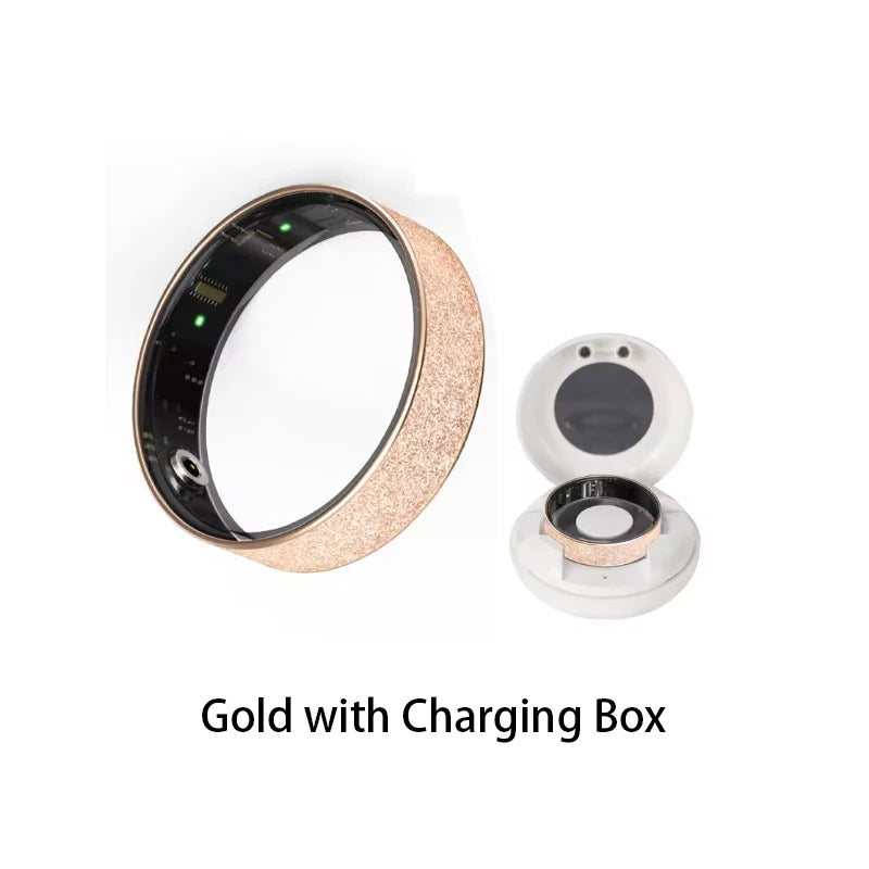 Simple Smart Ring Heart Rate Blood Oxygen Sleep Health Monitor Sport Ring IP68 Waterproof Pedometer Remote Gesture Control Photo