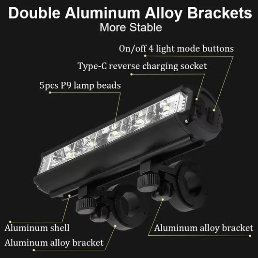 Bicycle Light 8000mAh EOS610 640 Bike Light Waterproof Flashlight USB Charging MTB Road Cycling Lamp Bicycle Light Accessories