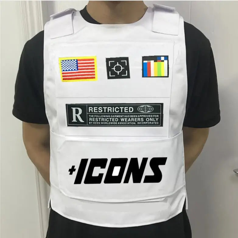 Vests Icon gilet Trending CS Vest Tactical military hiphop rapper FASHION VEST Outerwear Men's Fashion Tactica ICONS jacket vest
