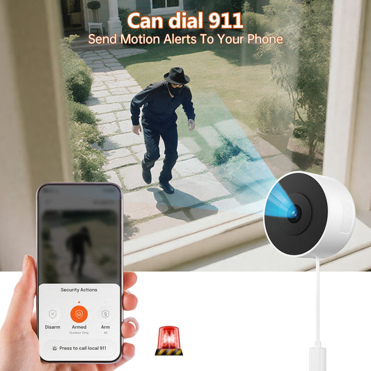 Ai Indoor Window Camera - Protect What Matters, 5G WIFI 2K Smart Home Security Camera With Blacklight Full-Color | U.S. Cloud | 911 Emergency Dispatch | Simple 5-Min Setup, 2-Way Audio, Easy Quick Install