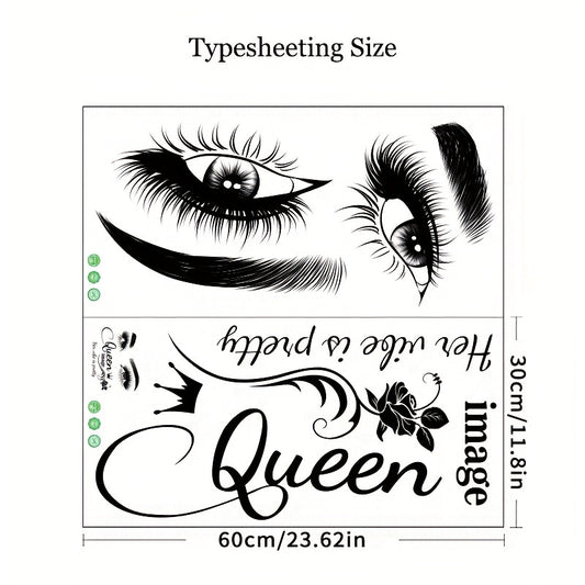 Beautiful Eyes Wall Stickers, Removable, Self-adhesive, Queen Vibes Wall Decals, For Living Room Bedroom Home