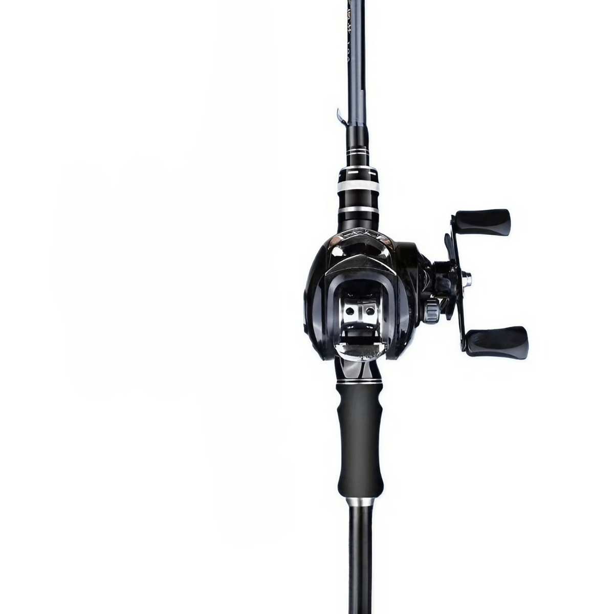 Black Fishing Rod Set - Carbon Fiber Rod and Aluminum Alloy Fishing Reel Combo - 64.96/ 70.86 Inches - 7.2:1 Speed Ratio - Fast Fish Retrieval - Super Strong Braking Force - A Great Gift for Outdoor Fishing Enthusiasts, Light