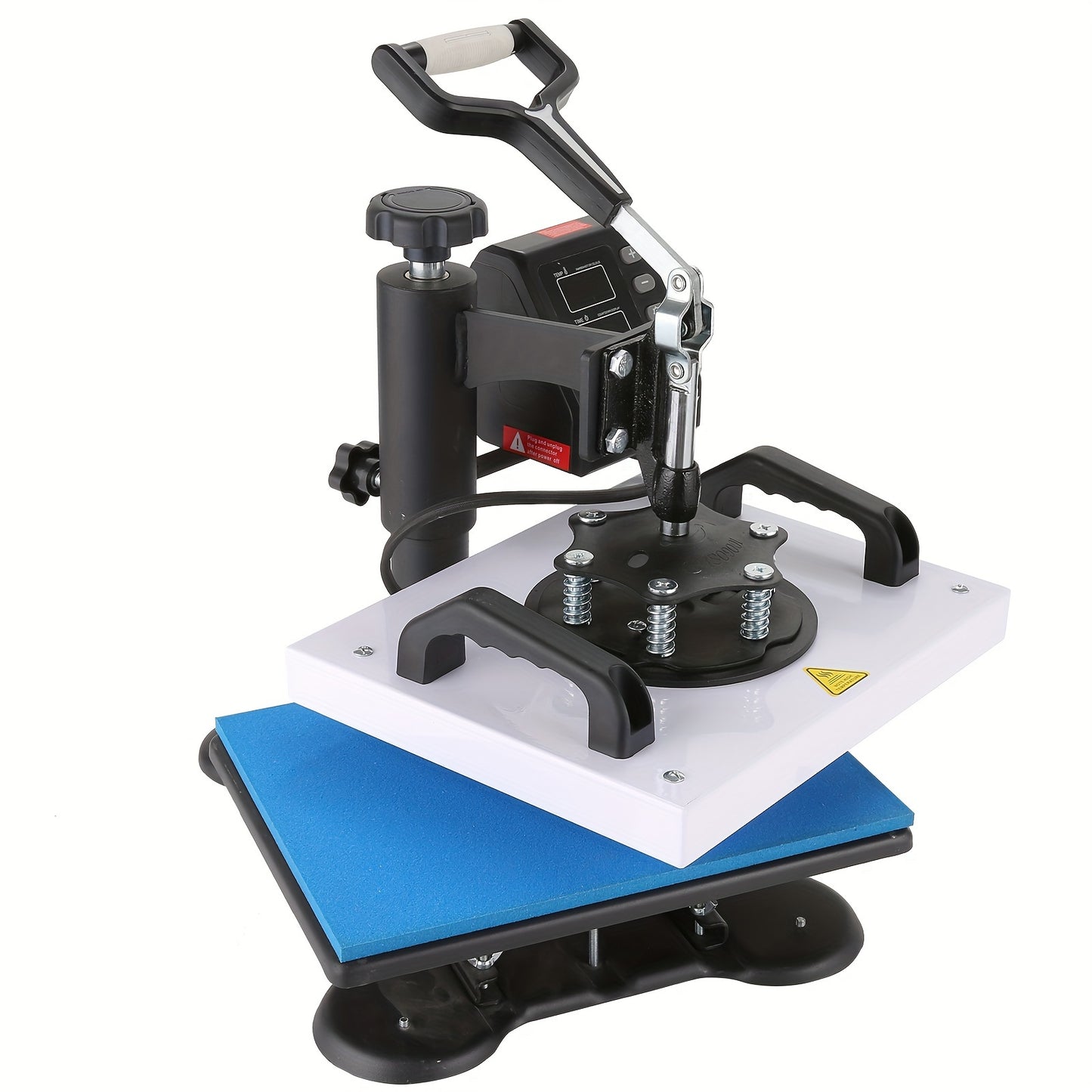 650W 12"x10" Heat Press with Dual Heating Tubes, 360° Rotation, Digital LCD Controller, Adjustable Pressure - Ideal for T-Shirts, Canvas Bags, Coasters, Pillowcases - Insulated Design for Safe Use