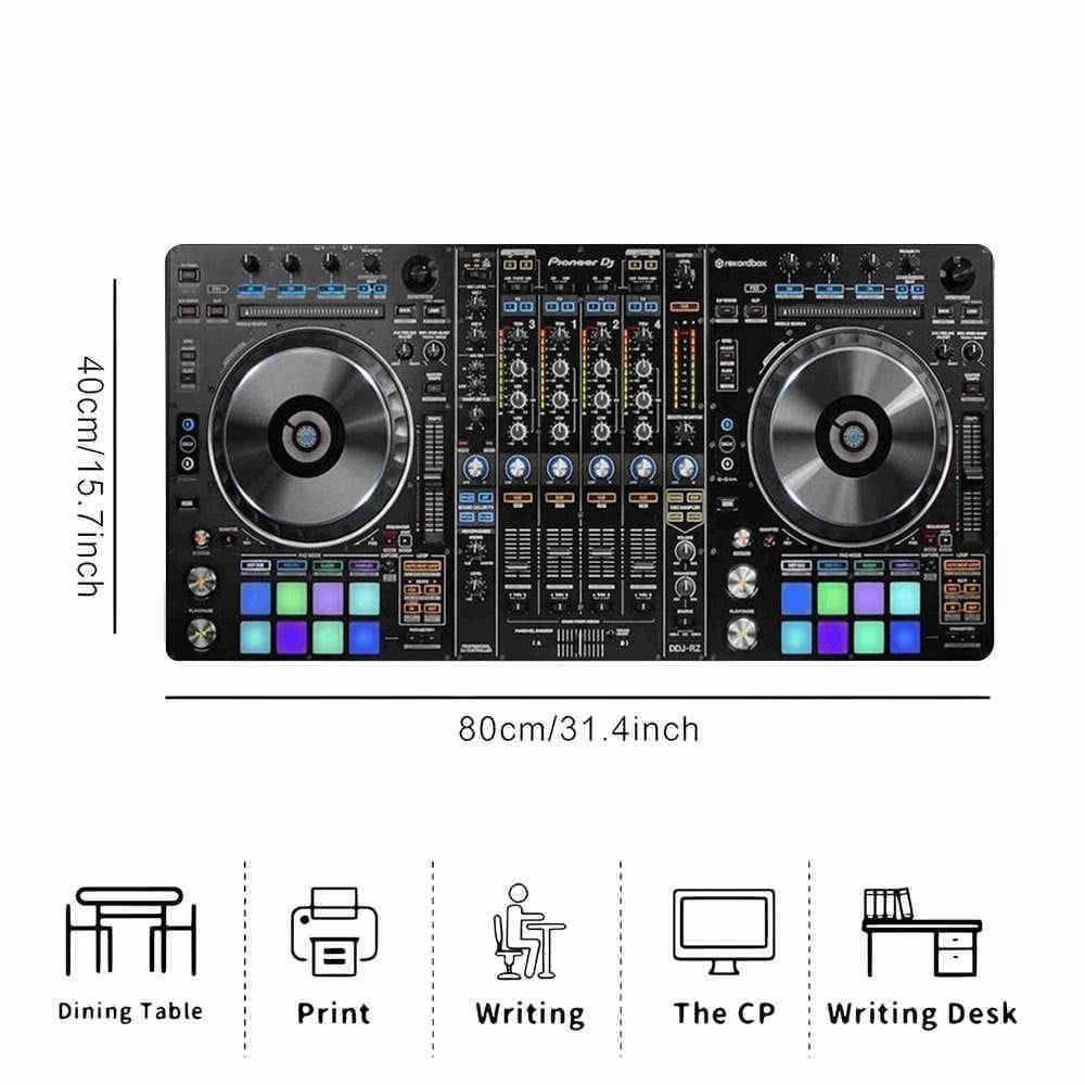 1pc Pioneer DJ DDJ-RZ Controller Mouse Pad & Office Desk Mat - Non-Slip Surface, DJ Setup with Mixer Controls, Compatible with DDJ-RZ Controller, Durable Polyester Front & Rubber Back for Home Studio, Live Performances, Gamin