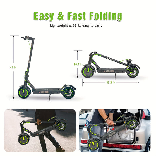 Adult Electric Scooter, 50/60Hz 350/500 W Motor, 3 Speed Modes, 13/22/25 Mile Range, 15/19 MPH Top Speed, 8.5 Inch Solid Tires, 36V, 5.2/7.8/10.4 AH Batteries, Long Heavy Duty Electric Scooter, Fast Electric Scooter, Scooter