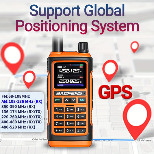 2Pack BAOFENG UV-17 PRO GPS Ham Radio Long Range Handheld Upgraded Of UV-17R Walkie Talkie NOAA Weather Receiver Copy Frequency USB Charging 999 Channels Two Way Radio For Hunting Fishing Gear And Equipment