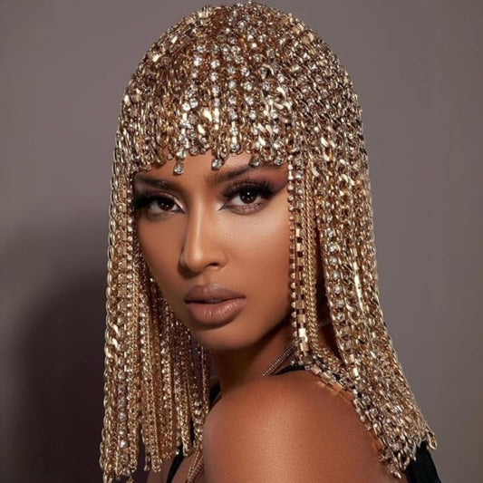 Punk Rhinestone Tassel Hair Chain | Womens Fashion Accessory, and Spandex, Brand: NEULRY