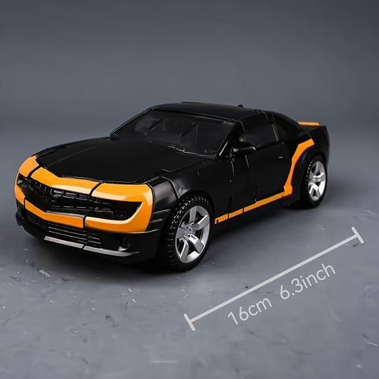 Bumblebee Transformer Robot Car, Black Wasp Action Figure With Blaster, Perfect Gift, Collectible Robot Figure